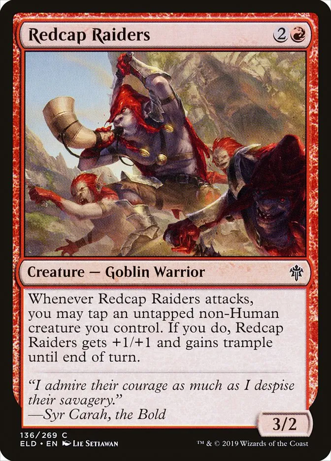 2019 Throne of Eldraine Redcap Raiders #136 common card image
