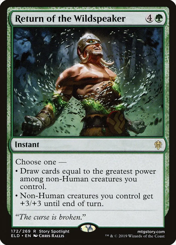 2019 Throne of Eldraine Return of the Wildspeaker rare #172 rare card image
