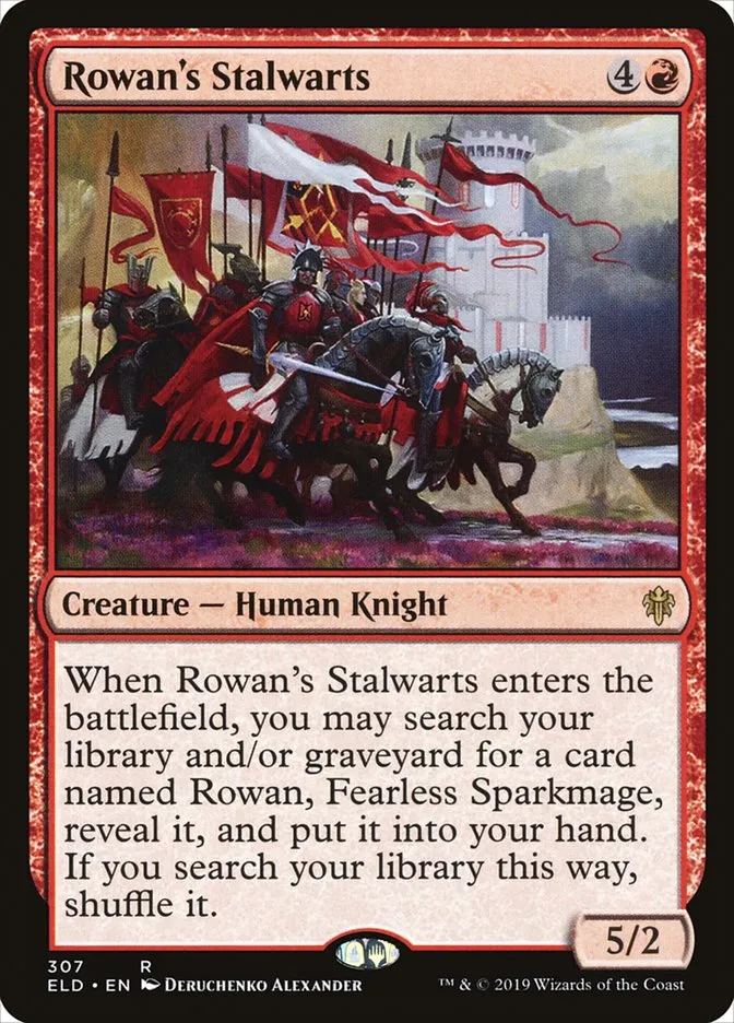 2019 Throne of Eldraine Rowan's Stalwarts rare #307 rare card image