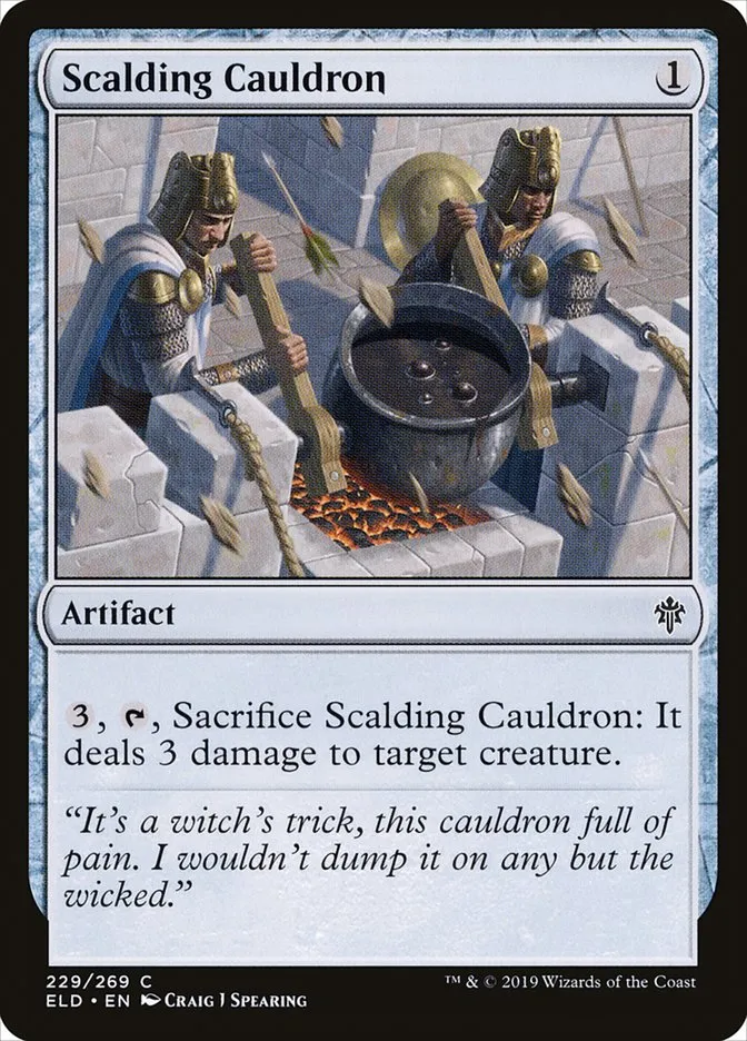 2019 Throne of Eldraine Scalding Cauldron #229 common card image