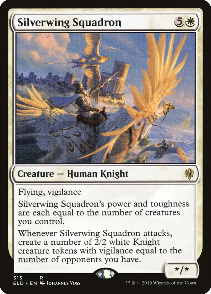 2019 Throne of Eldraine Silverwing Squadron rare #315 rare card image