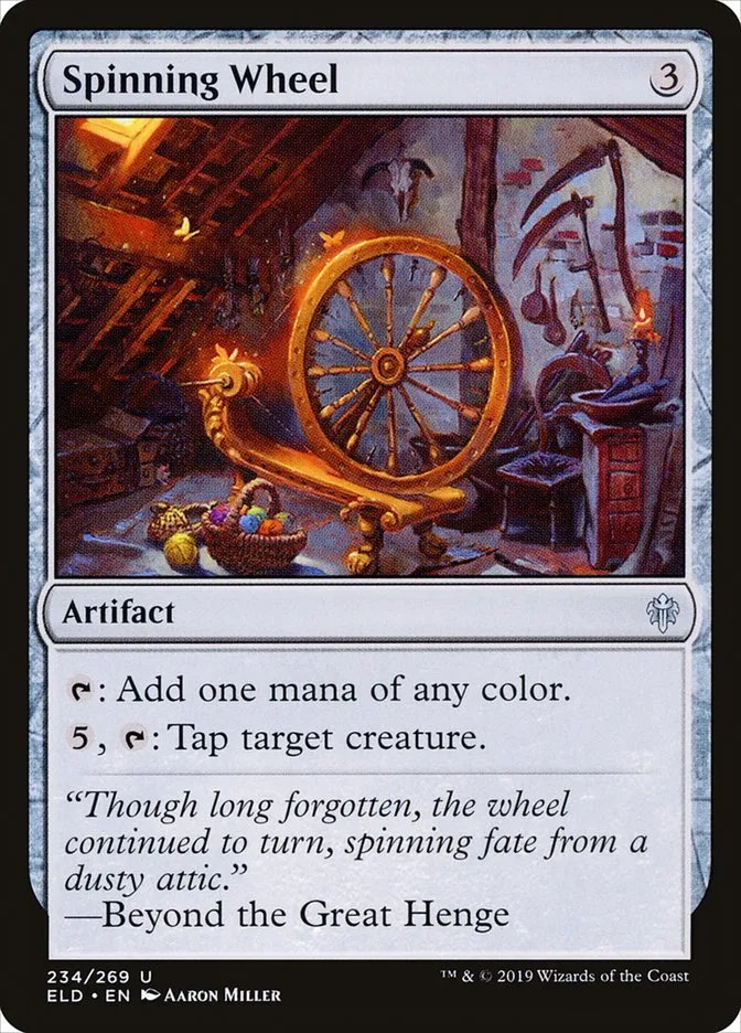 2019 Throne of Eldraine Spinning Wheel #234 uncommon card image
