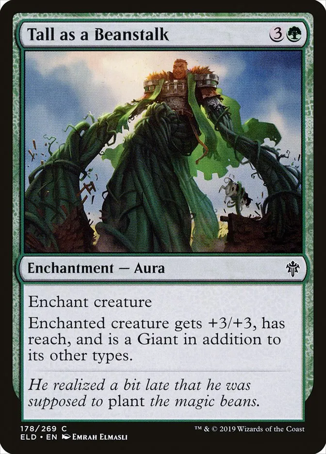 2019 Throne of Eldraine Tall as a Beanstalk #178 common card image