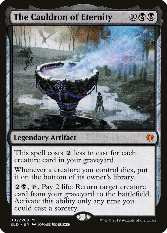 2019 Throne of Eldraine The Cauldron of Eternity mythic #82 mythic card image