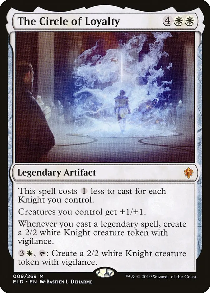 2019 Throne of Eldraine The Circle of Loyalty mythic #9 mythic card image