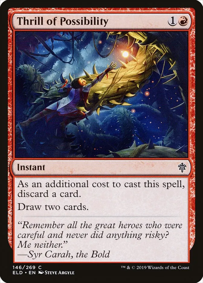 2019 Throne of Eldraine Thrill of Possibility #146 common card image