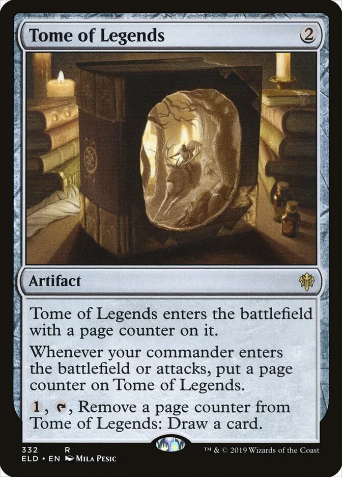 2019 Throne of Eldraine Tome of Legends #332 rare card image