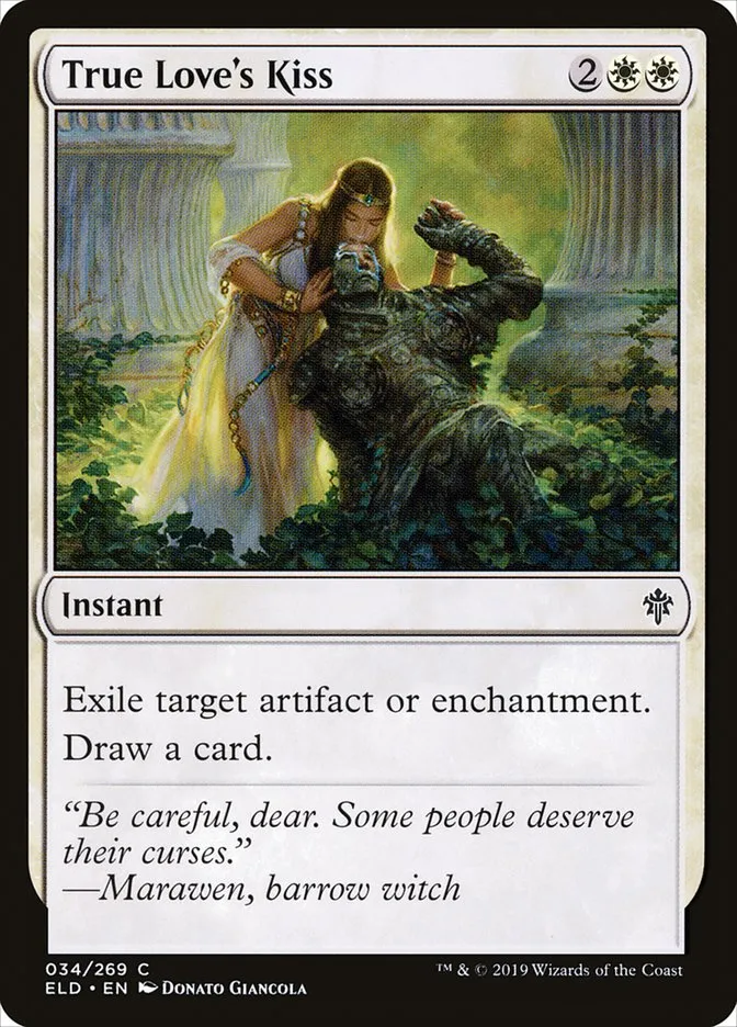 2019 Throne of Eldraine True Love's Kiss common #34 common card image