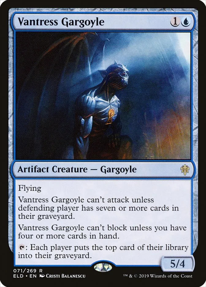 2019 Throne of Eldraine Vantress Gargoyle rare #71 rare card image