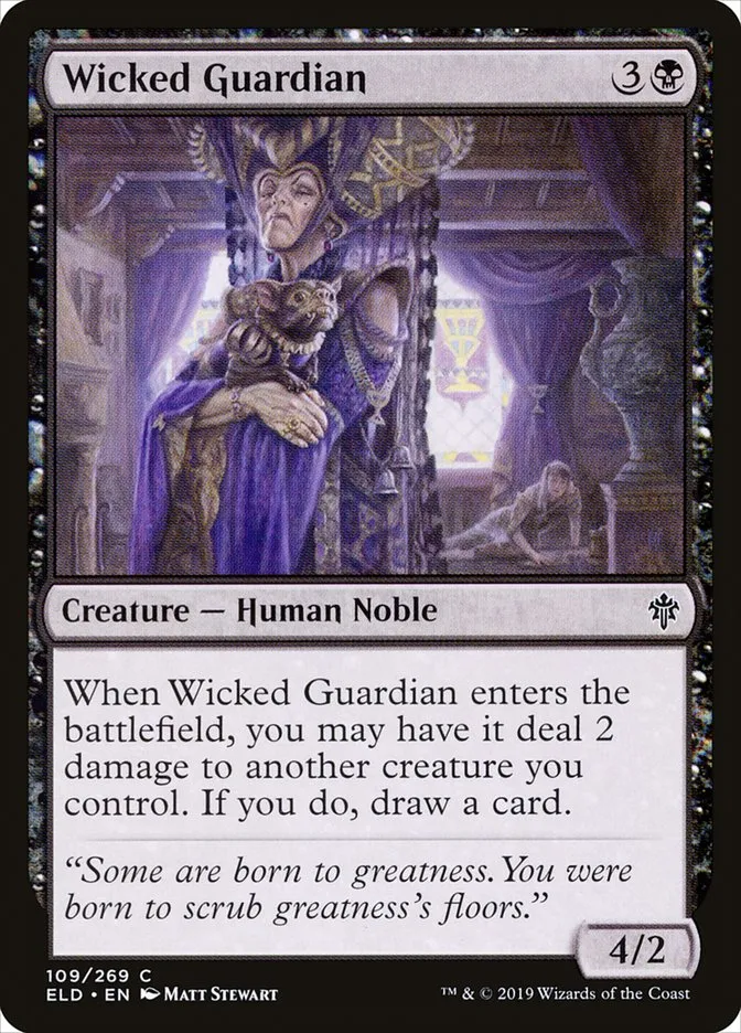 2019 Throne of Eldraine Wicked Guardian #109 common card image