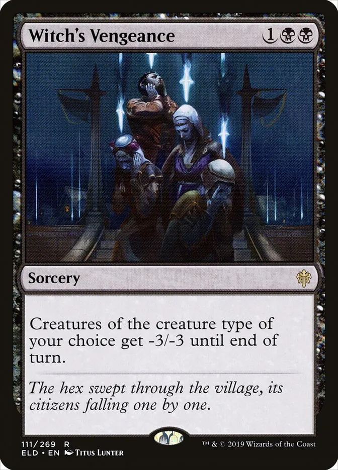2019 Throne of Eldraine Witch's Vengeance rare #111 rare card image