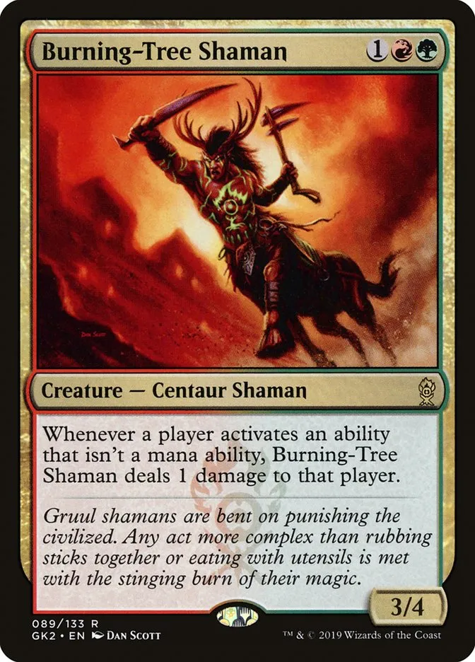 2019 RNA Guild Kit Burning-Tree Shaman #89 rare card image