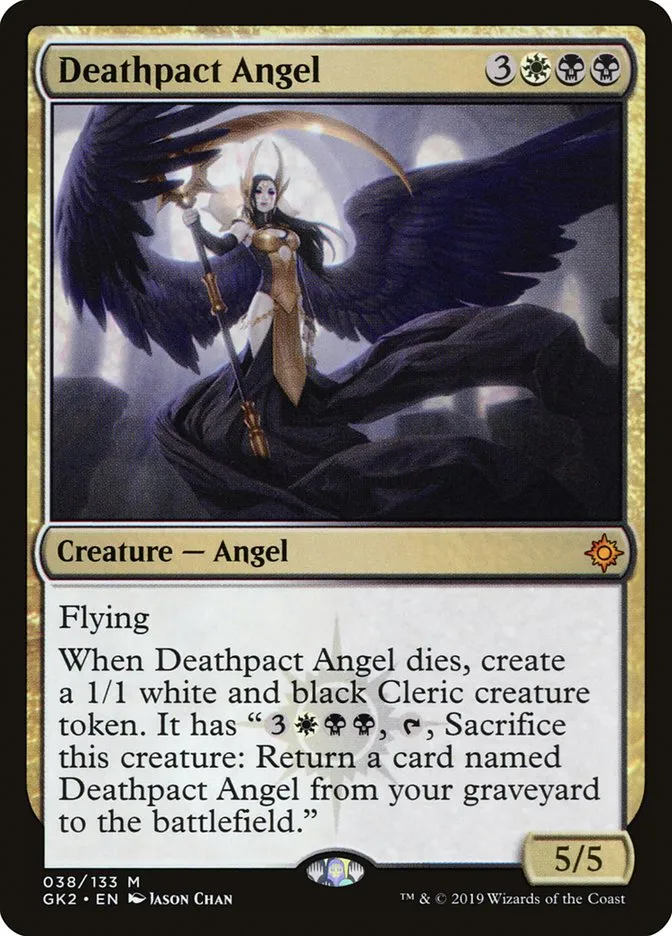 2019 RNA Guild Kit Deathpact Angel mythic #38 mythic card image