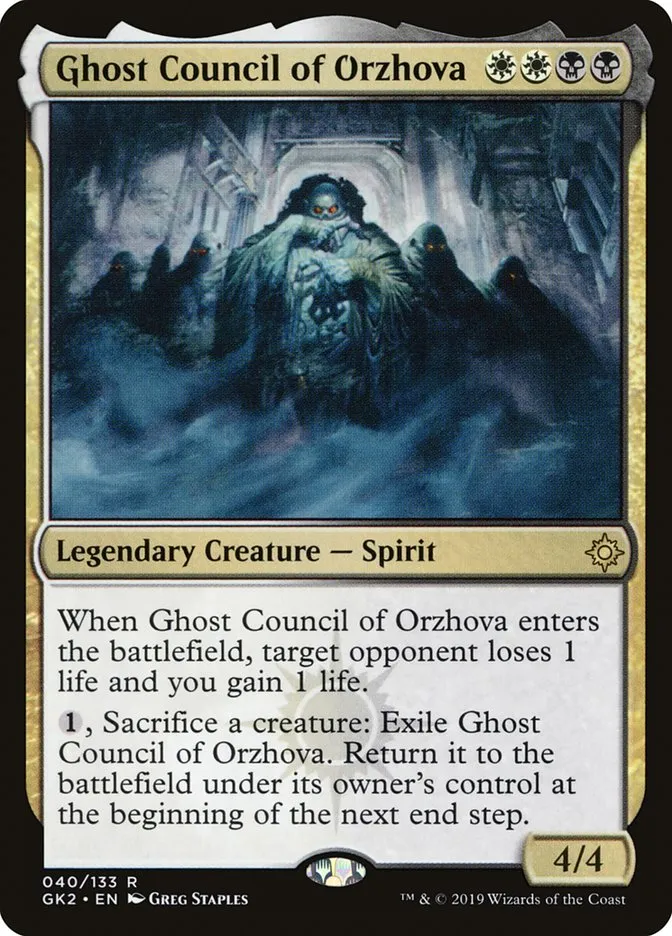 2019 RNA Guild Kit Ghost Council of Orzhova rare #40 rare card image