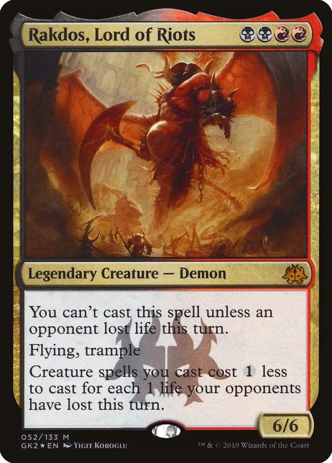 2019 RNA Guild Kit Rakdos, Lord of Riots mythic #52 mythic card image