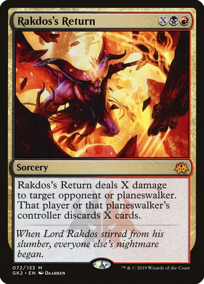 2019 RNA Guild Kit Rakdos's Return mythic #72 mythic card image