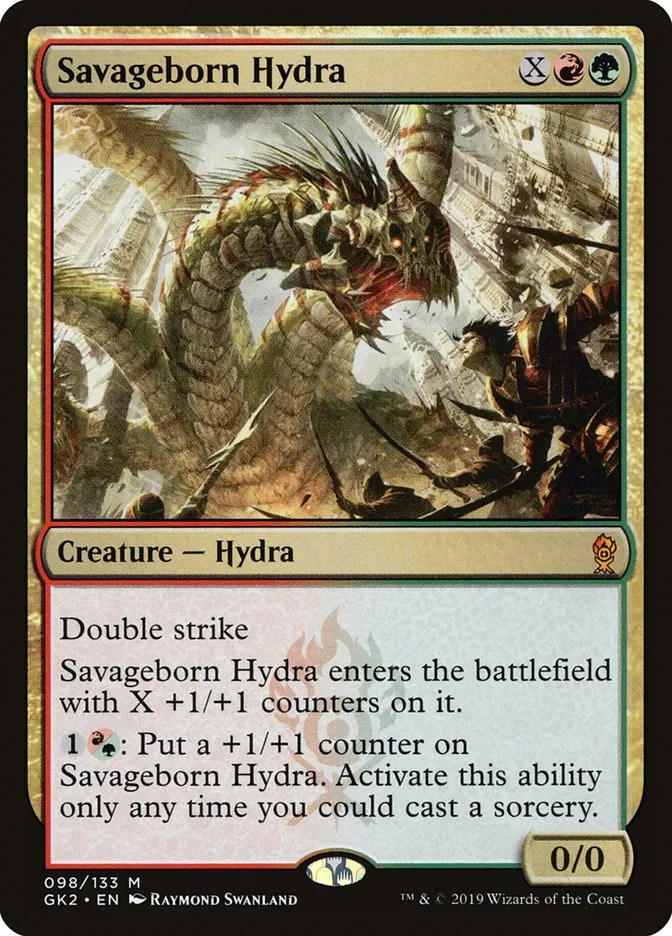 2019 RNA Guild Kit Savageborn Hydra mythic #98 mythic card image