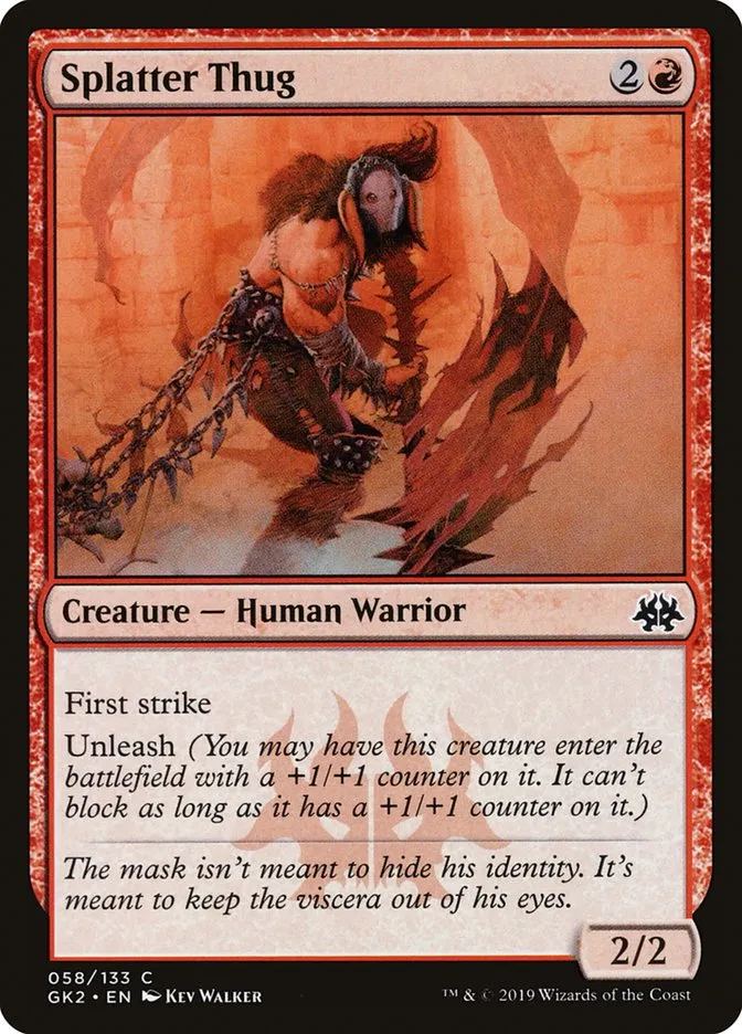 2019 RNA Guild Kit Splatter Thug common #58 common card image