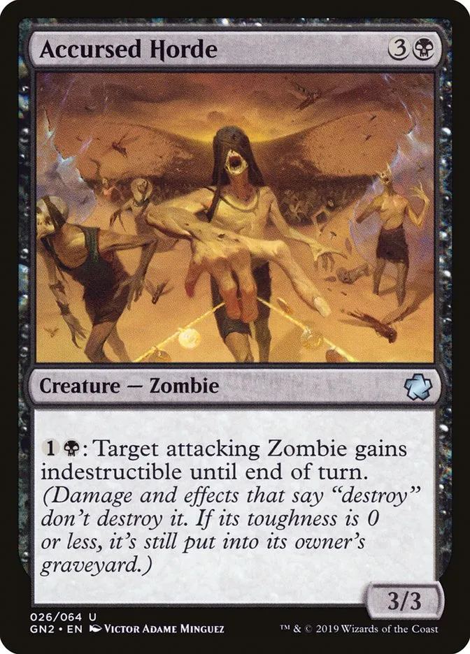 2019 Game Night 2019 Accursed Horde uncommon #26 uncommon card image