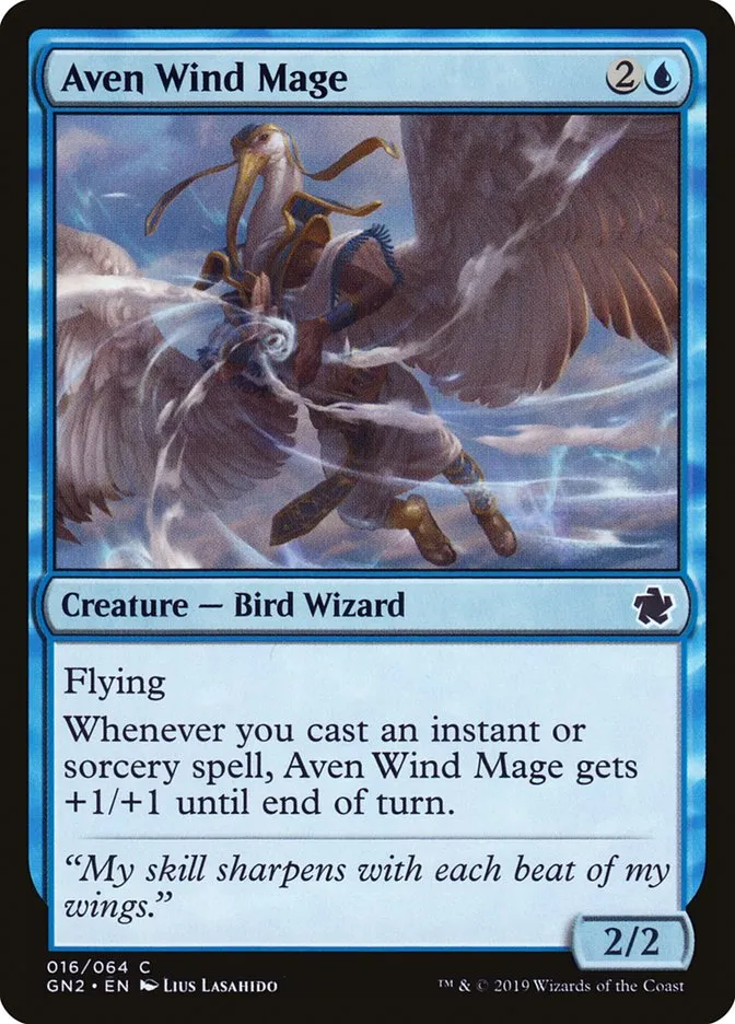 2019 Game Night 2019 Aven Wind Mage common #16 common card image