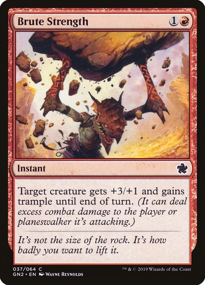 2019 Game Night 2019 Brute Strength common #37 common card image