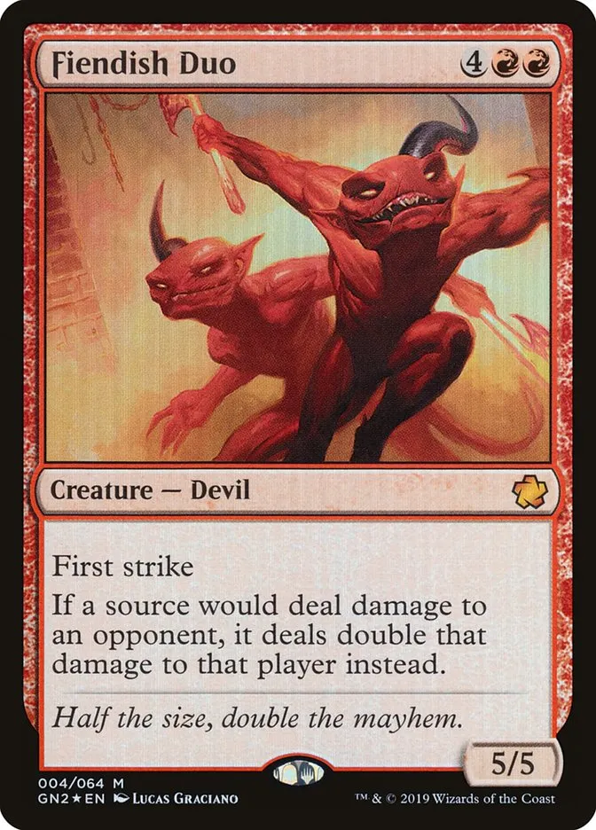 2019 Game Night 2019 Fiendish Duo mythic #4 mythic card image