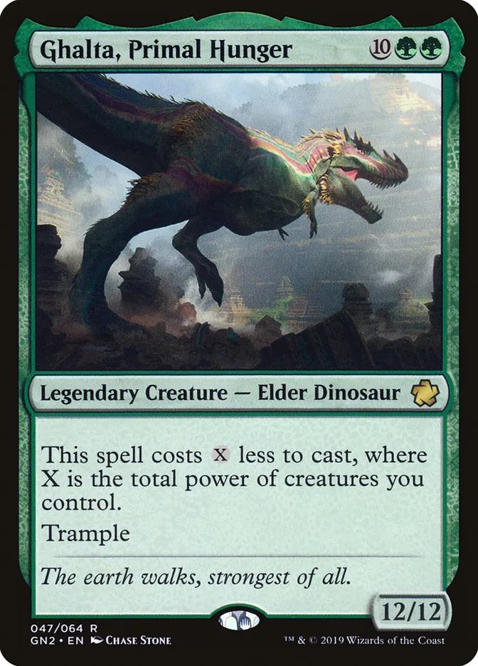 2019 Game Night 2019 Ghalta, Primal Hunger rare #47 rare card image