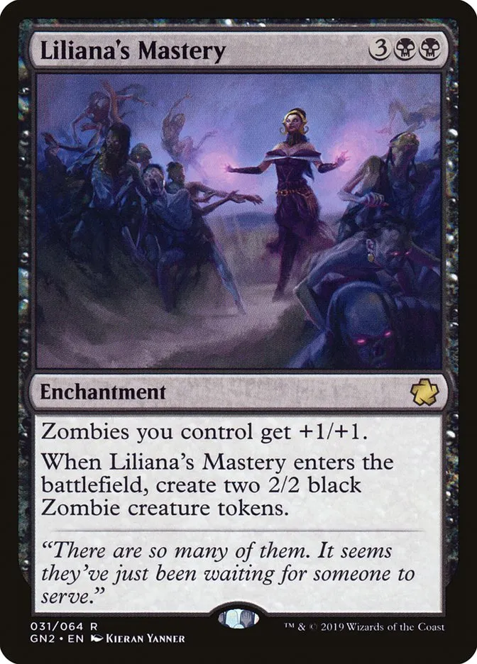 2019 Game Night 2019 Liliana's Mastery rare #31 rare card image