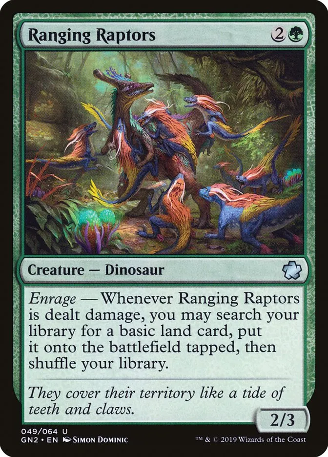 2019 Game Night 2019 Ranging Raptors #49 uncommon card image