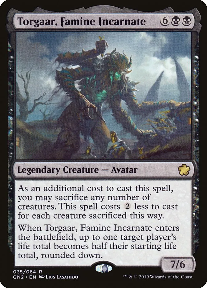 2019 Game Night 2019 Torgaar, Famine Incarnate rare #35 rare card image