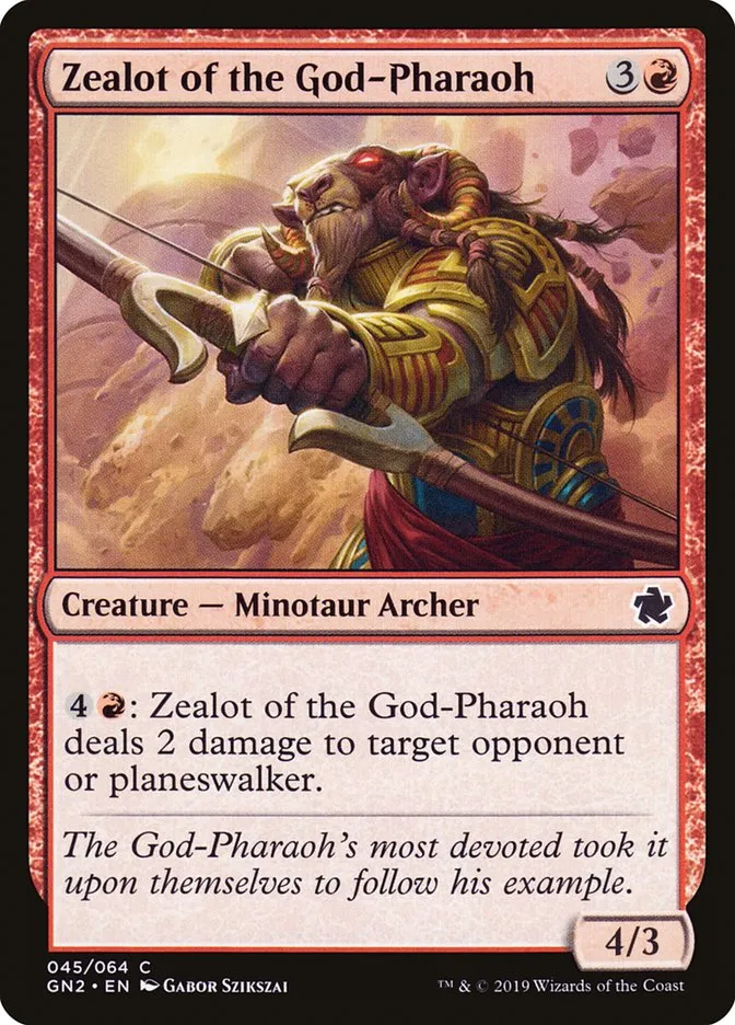 2019 Game Night 2019 Zealot of the God-Pharaoh common #45 common card image