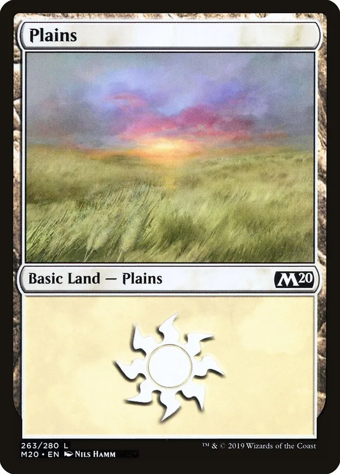 2019 Core Set 2020 Plains common #263 common card image