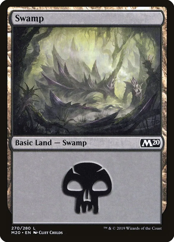 2019 Core Set 2020 Swamp common #270 common card image
