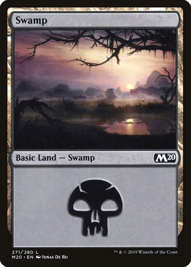 2019 Core Set 2020 Swamp common #271 common card image