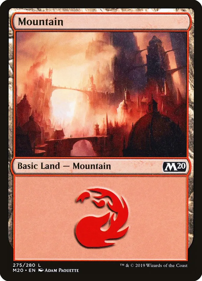 2019 Core Set 2020 Mountain common #275 common card image