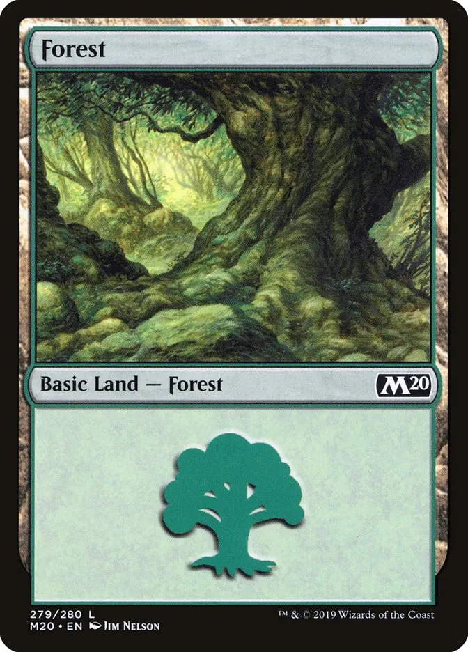 2019 Core Set 2020 Forest common #279 common card image