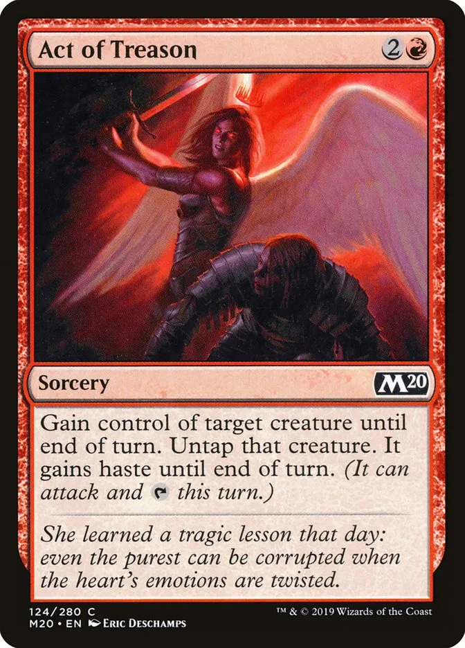 2019 Core Set 2020 Act of Treason #124 common card image