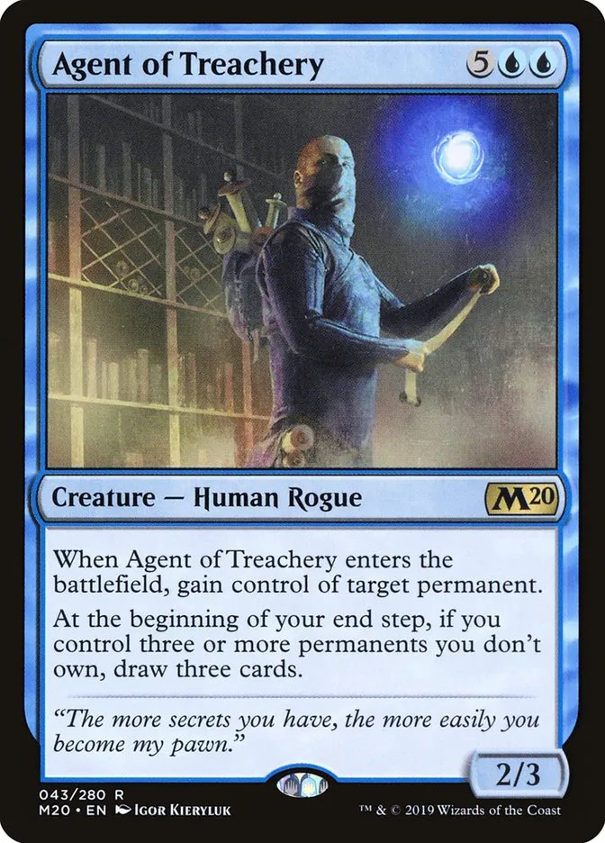 2019 Core Set 2020 Agent of Treachery [Foil] rare #43 rare card image