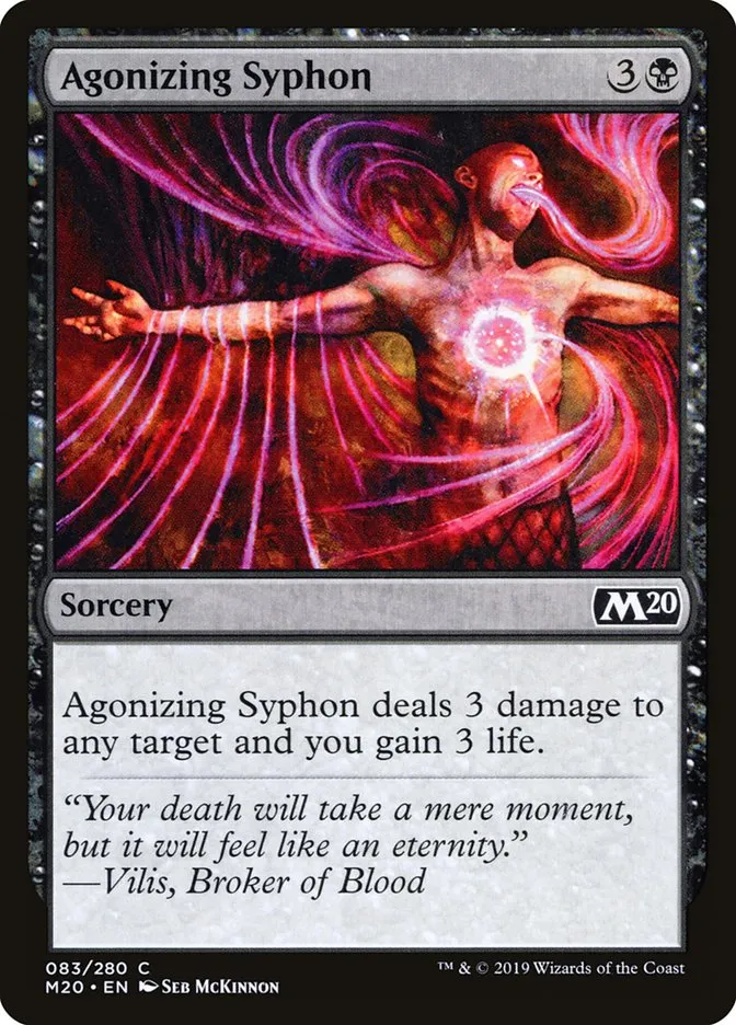 2019 Core Set 2020 Agonizing Syphon common #83 common card image