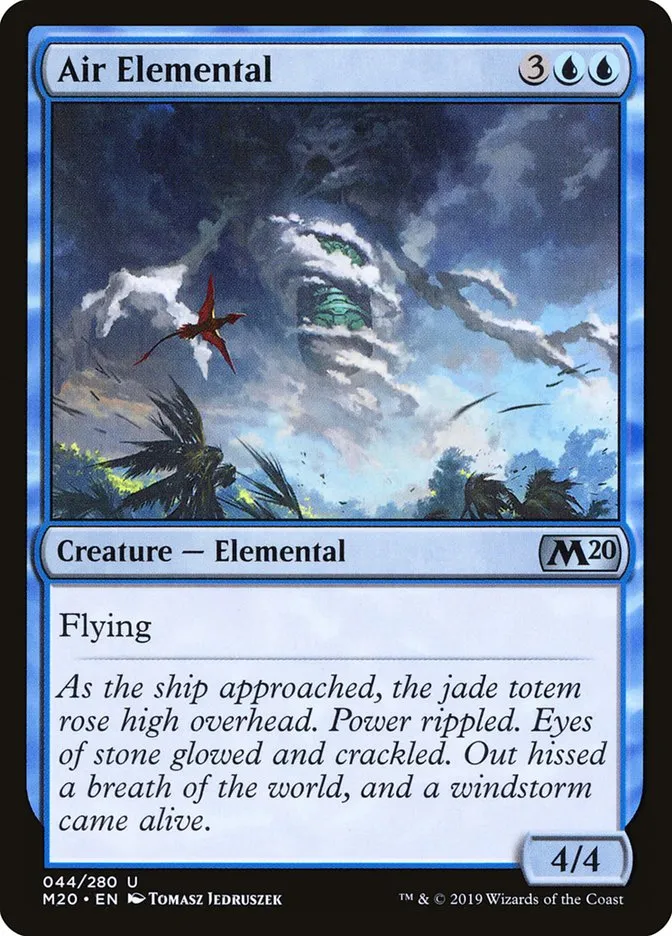 2019 Core Set 2020 Air Elemental [Foil] uncommon #44 uncommon card image