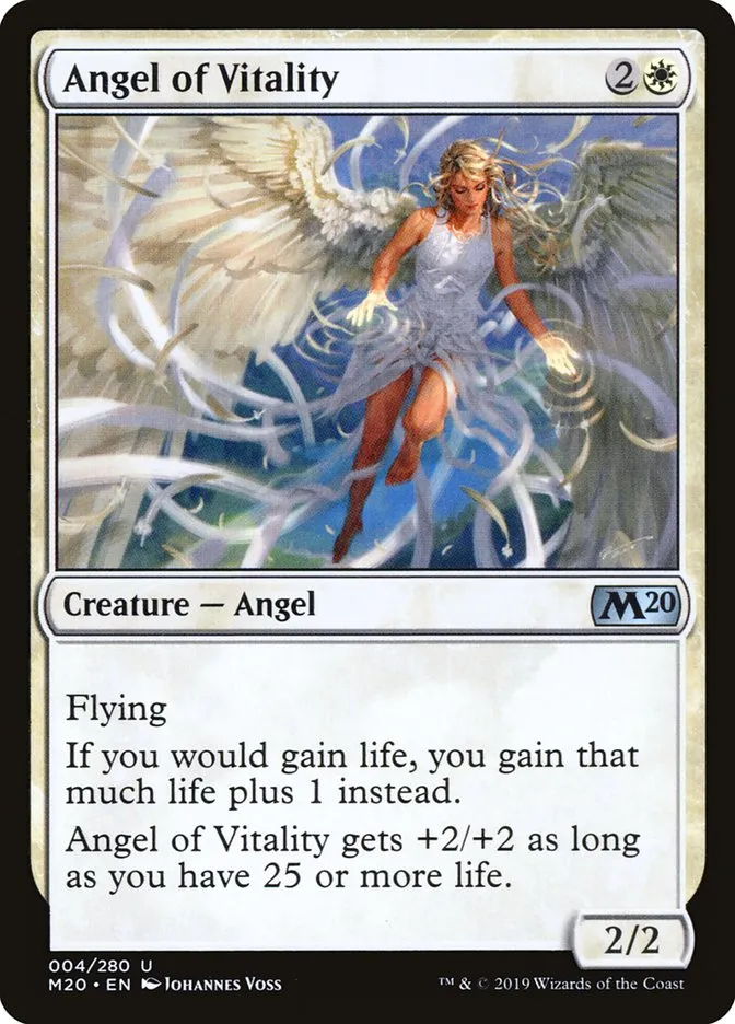 2019 Core Set 2020 Angel of Vitality [Foil] uncommon #4 uncommon card image