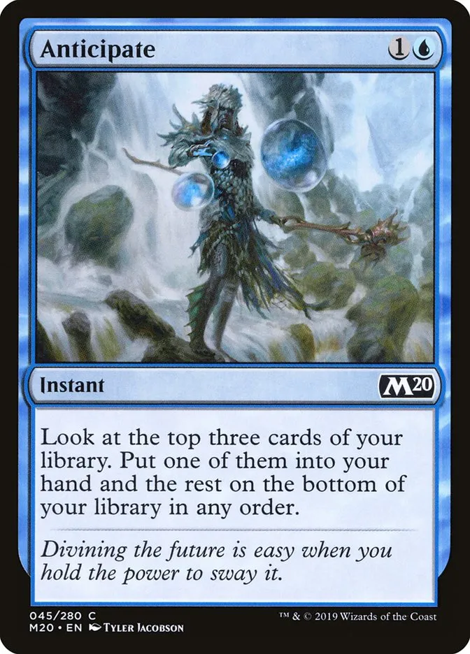 2019 Core Set 2020 Anticipate common #45 common card image