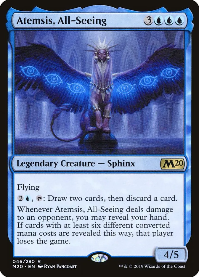 2019 Core Set 2020 Atemsis, All-Seeing [Foil] rare #46 rare card image