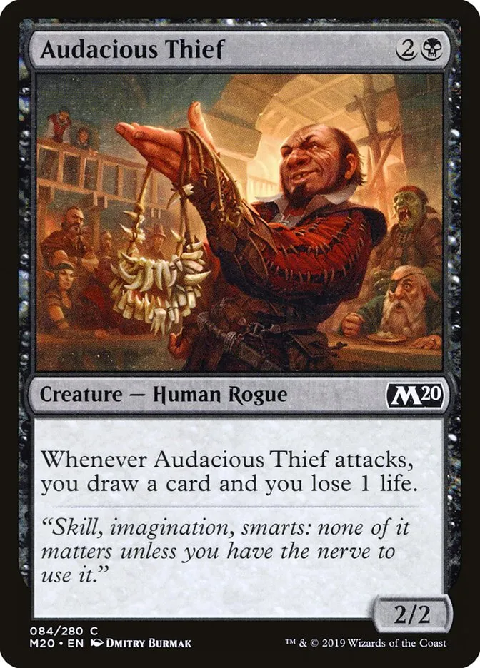 2019 Core Set 2020 Audacious Thief [Foil] common #84 common card image