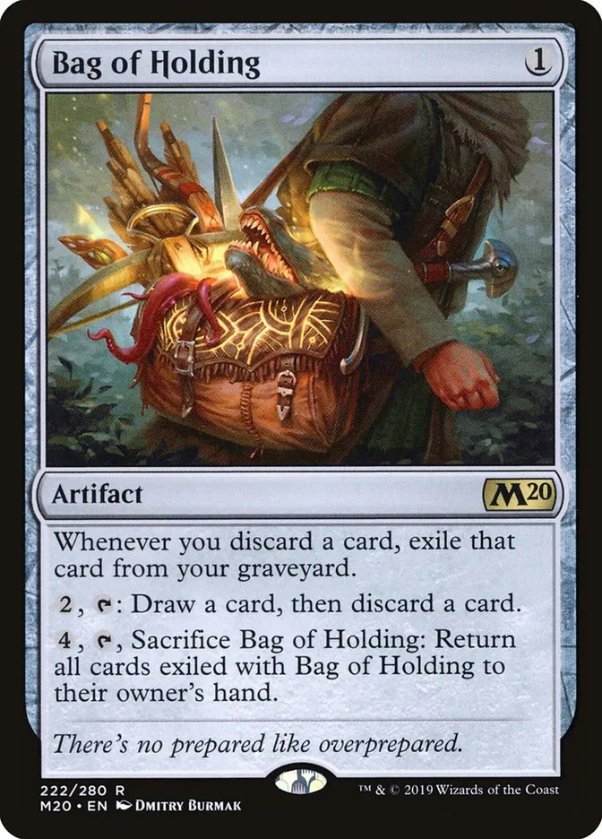 2019 Core Set 2020 Bag of Holding #222 rare card image