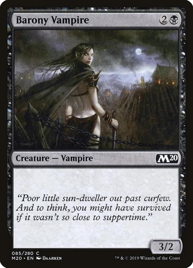 2019 Core Set 2020 Barony Vampire common #85 common card image