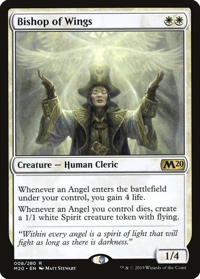 2019 Core Set 2020 Bishop of Wings [Foil] rare #8 rare card image