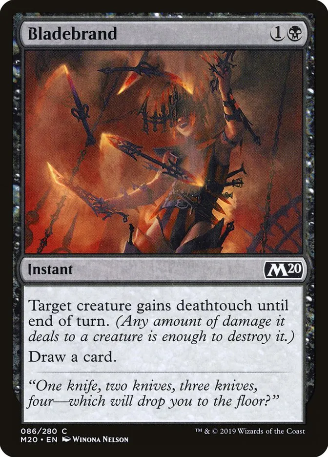 2019 Core Set 2020 Bladebrand [Foil] common #86 common card image