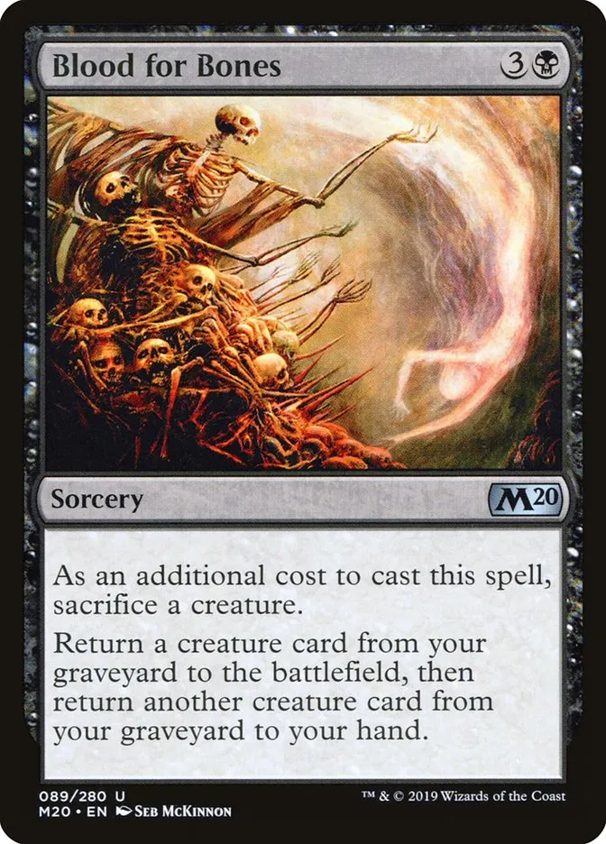 2019 Core Set 2020 Blood for Bones #89 uncommon card image