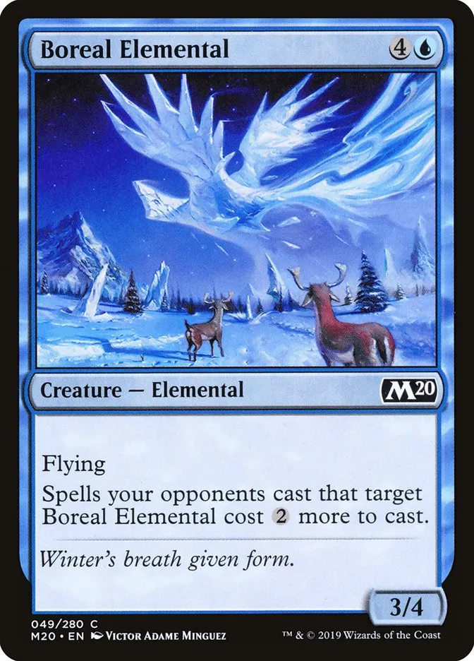 2019 Core Set 2020 Boreal Elemental common #49 common card image